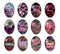 Handmade oval Photo Glass Cabochons flower A632