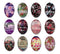 Handmade oval Photo Glass Cabochons flower A633