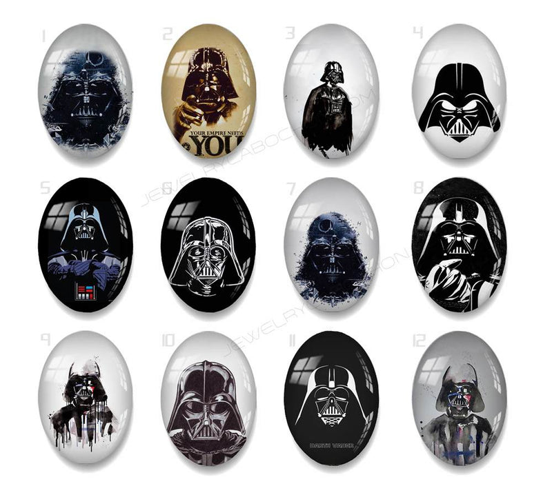 Handmade oval Photo Glass Cabochons A655
