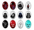 Handmade oval Photo Glass Cabochons A656