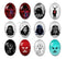 Handmade oval Photo Glass Cabochons A656