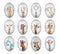 Handmade oval Photo Glass Cabochons animal giraffe A661
