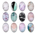 Handmade oval Photo Glass Cabochons geometric Texture A667
