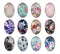 Handmade oval Photo Glass Cabochons plant flower A672