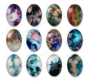 Handmade oval Photo Glass Cabochons A690