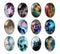 Handmade oval Photo Glass Cabochons A690