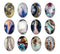 Handmade oval Photo Glass Cabochons A692