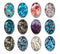 Handmade oval Photo Glass Cabochons stone A696