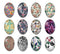 Handmade oval Photo Glass Cabochons plant flower A699