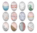 Handmade oval Photo Glass Cabochons Texture A703