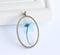 1pcs  Handmade Resin Little blue flower jewelry, pressed flower pendant necklace