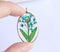 1pcs pressed flower oval pendant necklace,Real dried flower jewelry wholesale