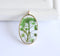 1pcs pressed flower oval pendant necklace,Real dried flower jewelry wholesale