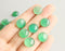 10 pieces 12mm green natural stgreenone Cabochon, Artificial natural stone