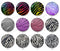 Handmade Round Photo Glass Cabochon Streaks 1015B