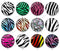 Handmade Round Photo Glass Cabochon Streaks 1017B