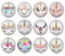 Handmade Round Photo Glass Cabochon unicorn 1428B
