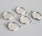 20pcs 8-25mm stainless steel pendant blank Settings,Bezel Pendant base trays W/ Two Closed Rings