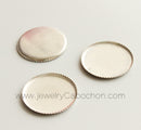 50pcs 18mm 20mm 25m teeth stainless steel pendant blank Settings,Bezel Pendant base trays