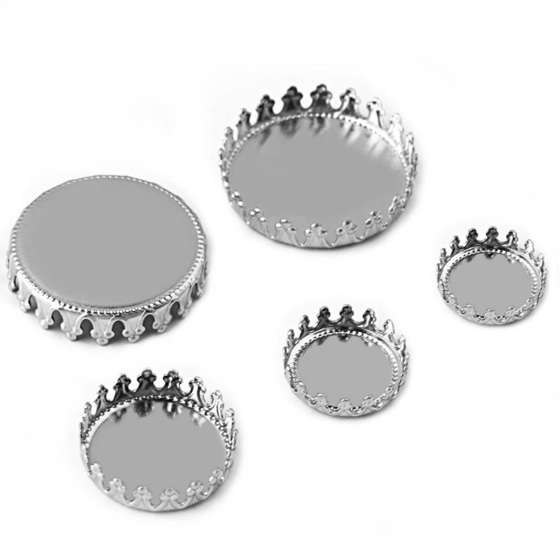 50pcs 12mm 15mm 20mm stainless steel pendant blank Settings,Bezel Pendant base trays