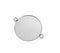 50pcs 18-25mm stainless steel tooth pendant blank Settings,Bezel Pendant base trays W/ Two Closed Rings