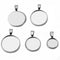 20pcs 6/8/10/12/14/16/18/20/25mm stainless steel pendant blank Settings,Bezel Pendant base trays