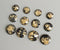 20pcs  8mm 10mm 12mm black Gold foil Faux Druzy Resin Cabochons, Glitter Resin Cabochons