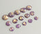 20pcs  8mm 10mm 12mm purple Gold foil Faux Druzy Resin Cabochons, Glitter Resin Cabochons