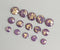 20pcs  8mm 10mm 12mm purple Gold foil Faux Druzy Resin Cabochons, Glitter Resin Cabochons