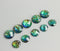 20pcs  10mm 12mm Faux Druzy Resin Cabochons, Real Glitter Resin Cabochons