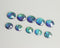 20pcs  10mm 12mm Faux Druzy Resin Cabochons, Real blue Glitter Resin Cabochons