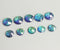 20pcs  10mm 12mm Faux Druzy Resin Cabochons, Real blue Glitter Resin Cabochons