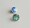 20pcs  10mm 12mm Faux Druzy Resin Cabochons, Real blue Glitter Resin Cabochons