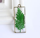 1pcs leaf Handmade real Resin pressed flower pendant necklace