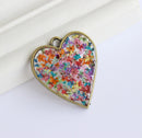 1pcs Handmade heart Pressed flower pendant necklace, Real dried flower jewelry wholesale