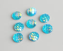 20pcs 8mm Druzy Cabochons,Mermaid Cabochons,8mm Resin Resin drill, fish scale Cabochons