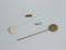  50pcs 10mm 15mm brass pin brooch pin Blank Base Setting Trays