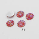 20pcs 12mm Faux Druzy Resin Gypsophila Stainless steel earrings