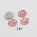20pcs 12mm Faux Druzy Resin Gypsophila Stainless steel earrings