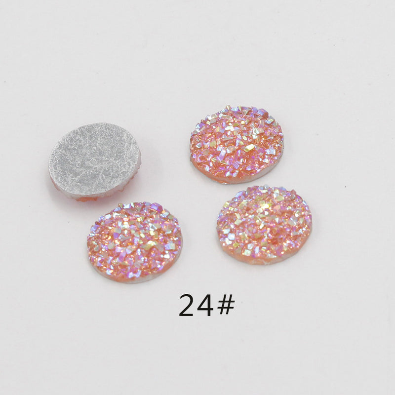 20pcs 12mm Faux Druzy Resin Gypsophila Stainless steel earrings