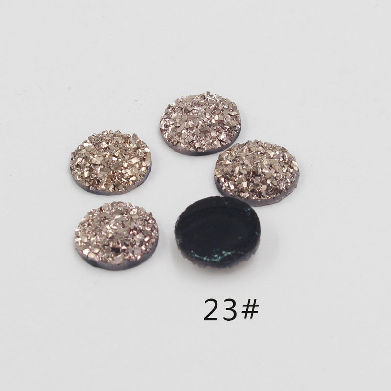 20pcs 12mm Faux Druzy Resin Gypsophila Stainless steel earrings
