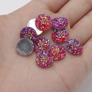 20pcs 12mm Faux Druzy Resin Gypsophila Stainless steel earrings