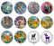 Handmade Round Photo Glass Cabochon deer 2024B
