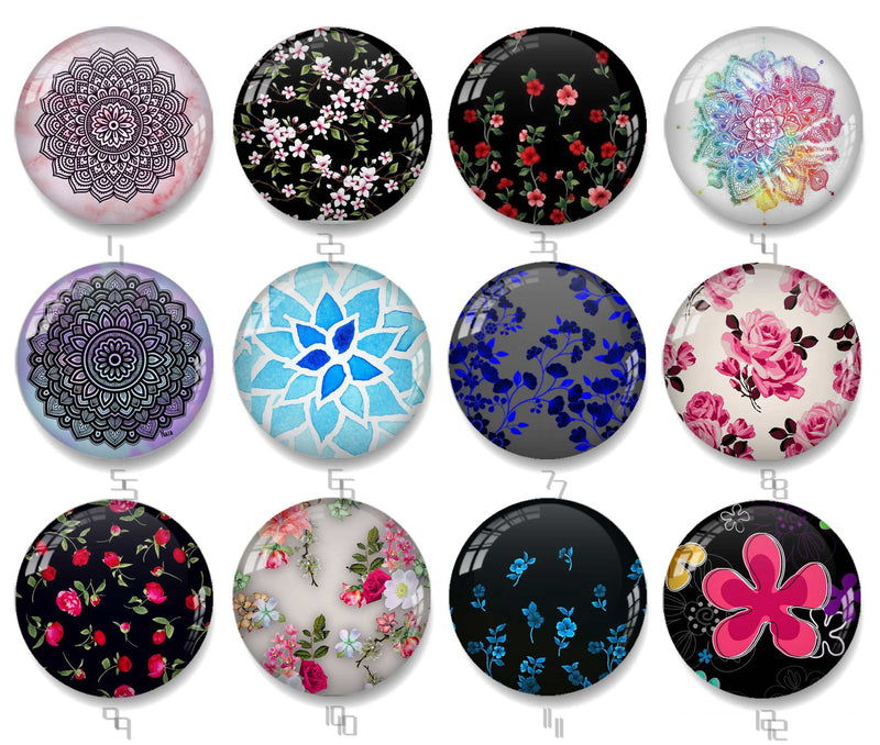 Handmade Round Photo Glass Cabochon 2484B