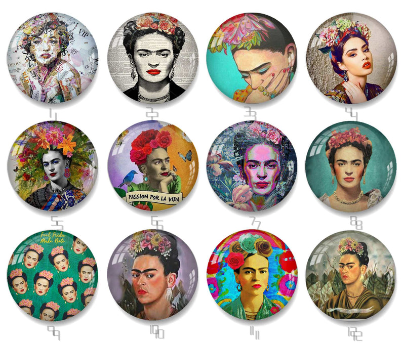Handmade Round Photo Glass Cabochon 2485B