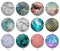 Handmade Round Photo Glass Cabochon 2487B