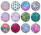 Handmade Round Photo Glass Cabochon 2488B