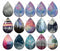 Handmade Teardrop Photo Glass Cabochons sky B220