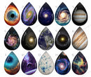 Handmade Teardrop Photo Glass Cabochons Starry sky B605