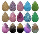 Handmade Teardrop Photo Glass Cabochons letter B693